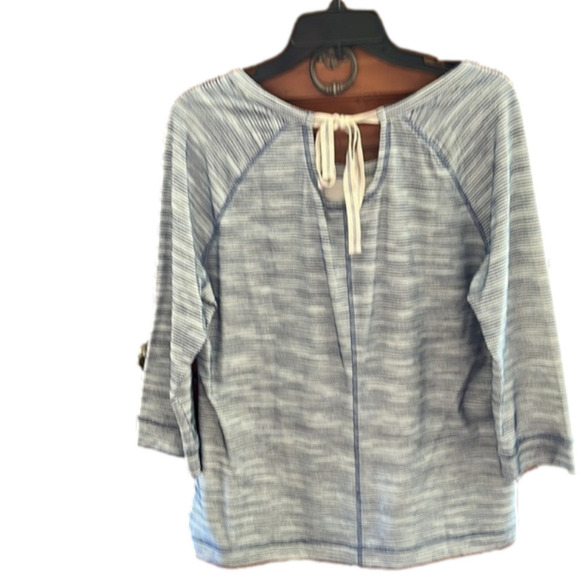 NWOT T by Talbots Women’s Blue Striped Top Size Large - Picture 5 of 10